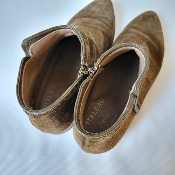 ITALEAU Waterproof Genuine Leather Studded Booties Sz 37 6.5 - Picture 6 of 14